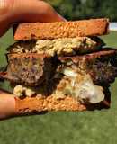 Sándwich de hamburguesa vegetarianas y sin tacc