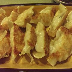 A picture of Chicken Celery Pot-stickers (Japanese Gyoza).