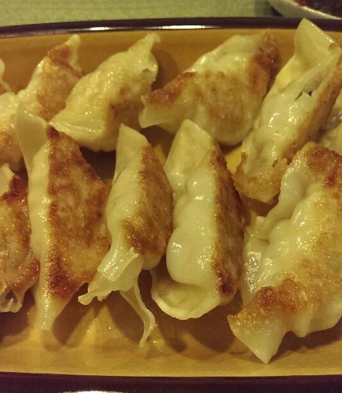 A picture of Chicken Celery Pot-stickers (Japanese Gyoza).