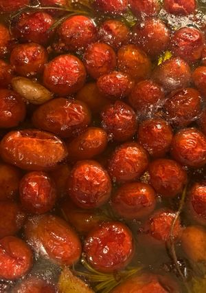 Nyárbefőtt, azaz konfitált koktélparadicsom recept fotója