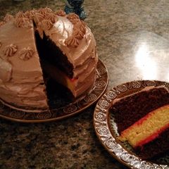 A picture of Chocolate Mousse 3 Layer Cake.