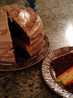 A picture of Chocolate Mousse 3 Layer Cake.