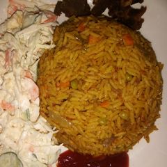 Fried Rice with Salad A picture of Fried Rice with Salad.