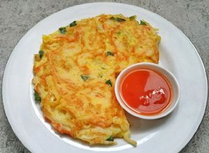 Foto resep Korean Crab Jeon - Crabstick Omelette
