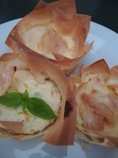 Ricottás rétes kosárka recept fotója