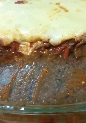 Una foto de Lasaña de berenjenas