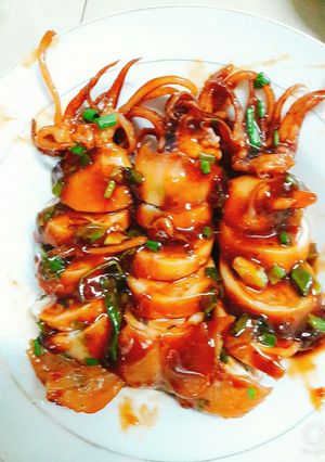Hình của món Mực rim nước mắm.