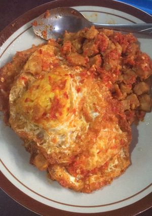 Foto resep Telor ceplok sambel balado + tempe