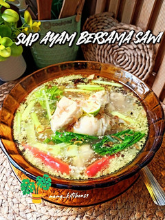 Gambar Sup Ayam Bersama Sawi