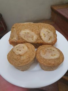 Hình của món Bánh chuối yến mạch cho bé ăn dặm.