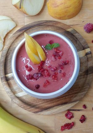 Une photo de 🍎 Compote Pomme Banane framboise