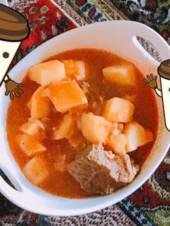 صورة لوصفة بطاطس باللحمه 😋