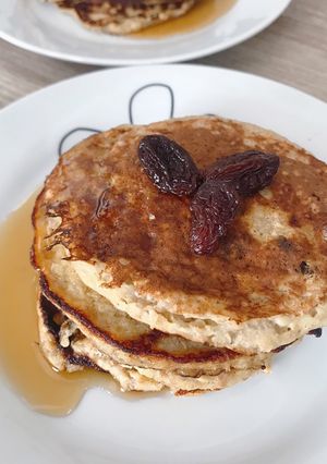 Una foto de Pancakes 🥞 de avena y plátano