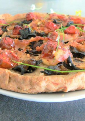 Une photo de Tarte rustique,pâte au sarrasin et herbes de Provence