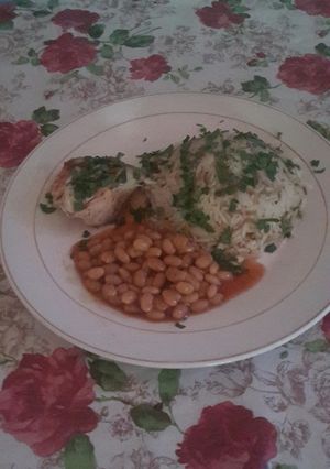 صورة لوصفة الأرز مع الفاصولياء