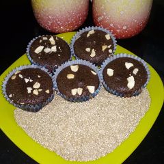 A picture of Quinoa Chocolate Cupcake Eggless.