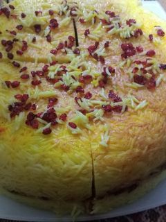 عکسی از دستور ته چین مرغ