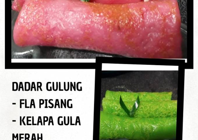 Dadar gulung kelapa dan fla pisang