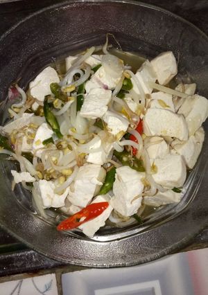 Foto resep Tumis touge tahu cabe hijau