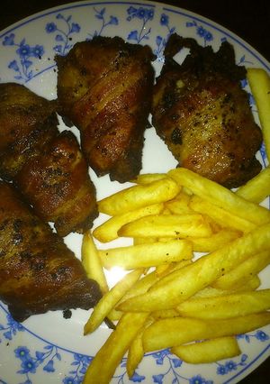 Szalonnába csavart fasírt recept fotója