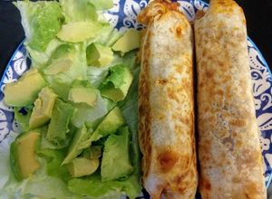 Una foto de Burritos veganos con chorizo y tofu