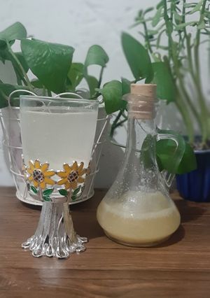 عکسی از دستور نوشیدنی🍸شربت لیمو ترش و گلاب🤤