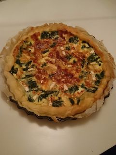 Une photo de Tarte chèvre épinards
