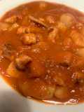 Tentacoli di totani e patate in umido