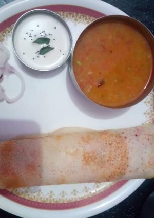 मसाला डोस सांबर (masala dosa sambar recipe in Hindi) रेसिपी मुख्य फोटो