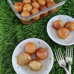 A picture of Gulabjamun (using khoya).
