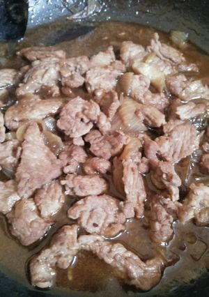 Foto resep Tumis daging lada hitam simpel