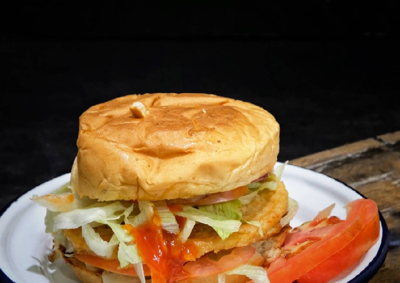 Burger buatan sendiri