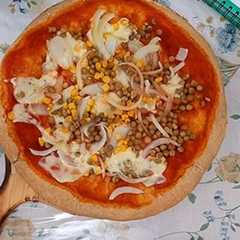 Una foto de Pizza con harina integral