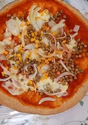 Una foto de Pizza con harina integral