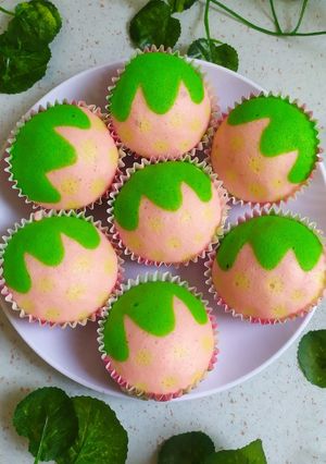 Foto resep Cupcake Kukus Karakter Strawberry🍓🧁