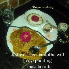 A picture of Left over rice parantha.