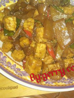 Foto resep Oseng kikil & tempe