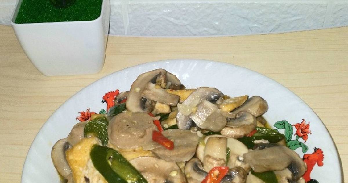 Resep Jamur Champignon Tumis Cabe Ijo oleh Ria Mariana Cookpad