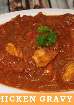 A picture of Chicken Gravy/ Chicken masala.