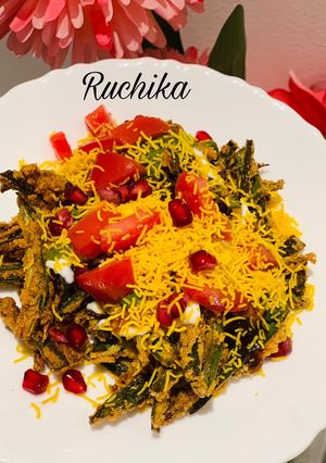 A picture of Kurkuri Bhindi Chaat.