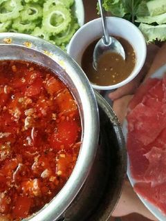Hình của món Bò nhúng ớt.