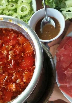 Hình của món Bò nhúng ớt.