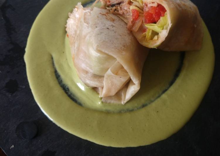 Burritos carne deshebrada Receta de Mauricio De La Peña Cookpad