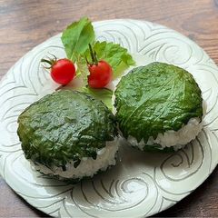 A picture of Japanese Shiso Onigiri (Rice Ball)🍙.