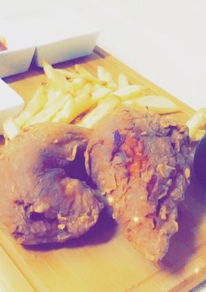 صورة لوصفة بروستد وبطاطس مقرمش
