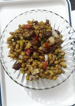 A picture of Boil Moong Chat.