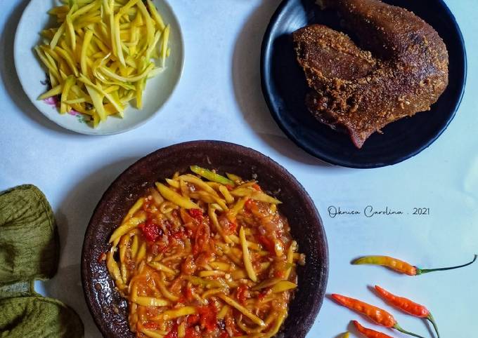 Wajib coba! Bagaimana cara memasak Sambel Pencit (Mangga Muda)  sedap