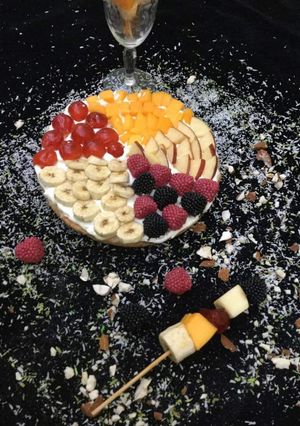 A picture of Mango cheese dessert.