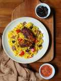Nasi Ayam 'Panggang' Rice Cooker(Cajun Chicken Rice)