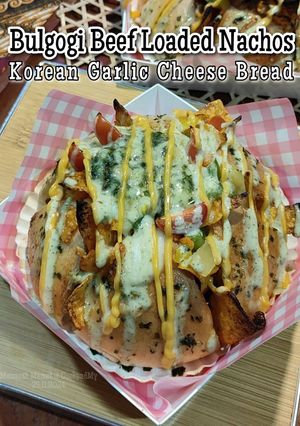 Gambar Bulgogi Beef Loaded Nachos Korean Garlic Cheese Bread
